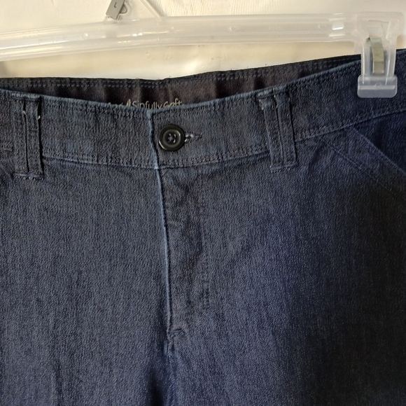 Lee Sinfully Soft Womens Jeans Size M-12 Color Blue Dark Wash - Picture 5 of 13